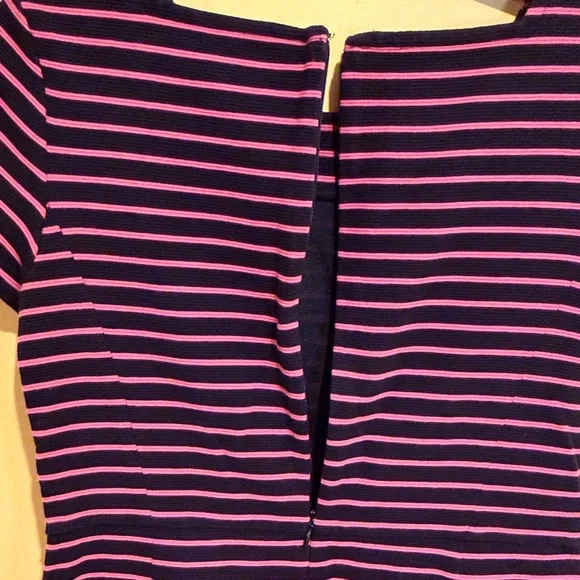 Talbots Black and Pink Striped Women's Dress Size 6 Petites - Picture 12 of 13